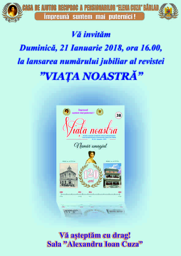 LANSARE REVISTA Viața Noastră nr 38